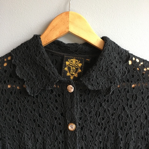 🚫 Sheer Black Vintage Lace Dress - Picture 3 of 6